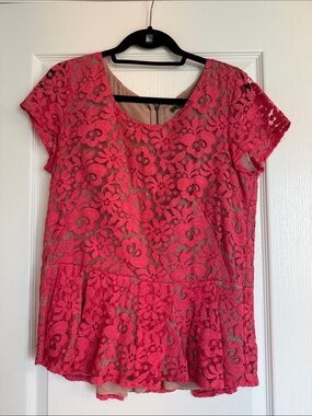 The Letter lace peplum top